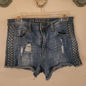 Juniors Denim Shorts Rue 21 Size 9/10